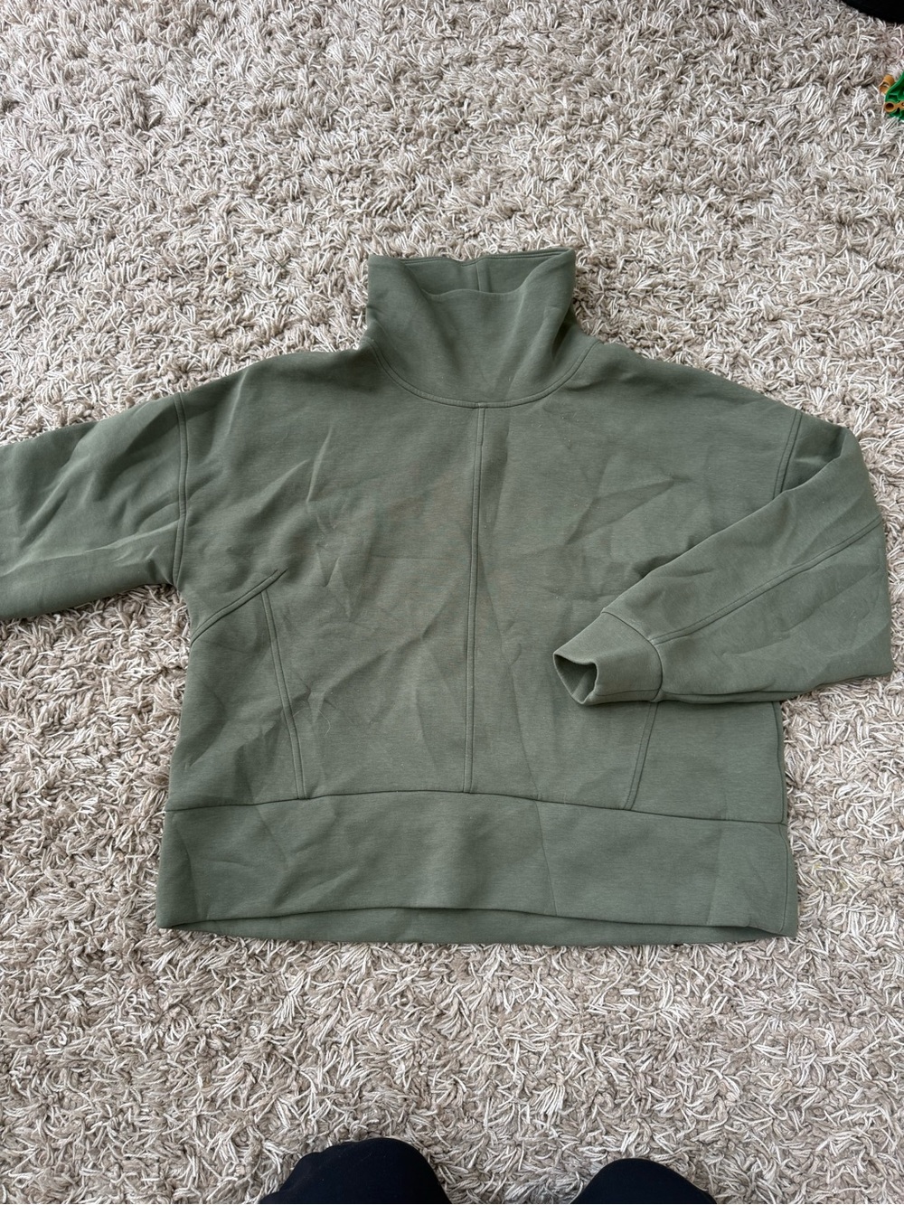Calla Olive Mock Neck Pullover Sweater
